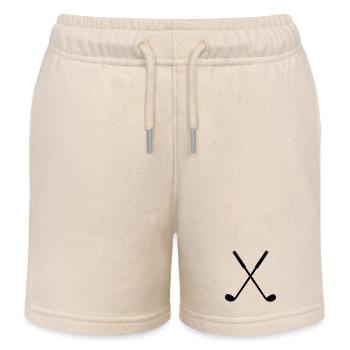 Clubs de golf en noir - Short de jogging enfant bio Stanley/Stella - écru doux - Devant