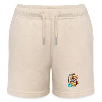 Punkiges Monster Chaos mit Gitarre - Kinder Organic Joggingshorts Mini Bolter von Stanley/Stella - Natur - Vorne