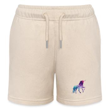 Einhorn - Kinder Organic Joggingshorts Mini Bolter von Stanley/Stella - Natur - Vorne