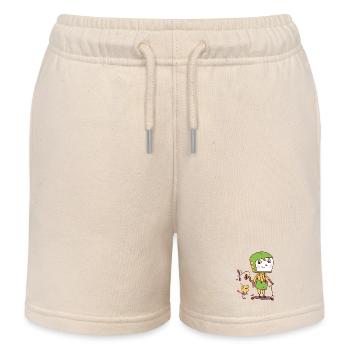 Hansi der Rennfahrer - Kinder Organic Joggingshorts Mini Bolter von Stanley/Stella - Natur - Vorne
