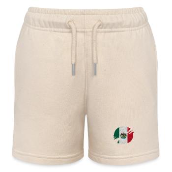 Mexiko Kreis / Flagge Geschenk - Kinder Organic Joggingshorts Mini Bolter von Stanley/Stella - Natur - Vorne