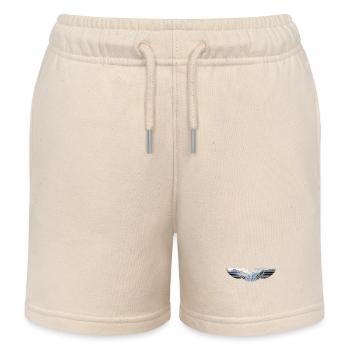 Eagle wing emblem - Kids Organic Sweat Shorts by Stanley/Stella - soft Ecru - Front