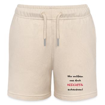 Wir wollten uns doch nichts schenken Geschenkidee - Kinder Organic Joggingshorts Mini Bolter von Stanley/Stella - Natur - Vorne