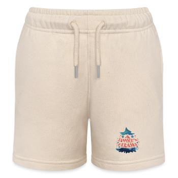 a Tannsch n please - Kinder Organic Joggingshorts Mini Bolter von Stanley/Stella - Natur - Vorne