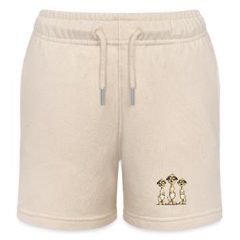 Drei Erdmännchen I Comic Geschenk I Fun Tiermotiv - Kinder Organic Joggingshorts Mini Bolter von Stanley/Stella - Natur - Vorne