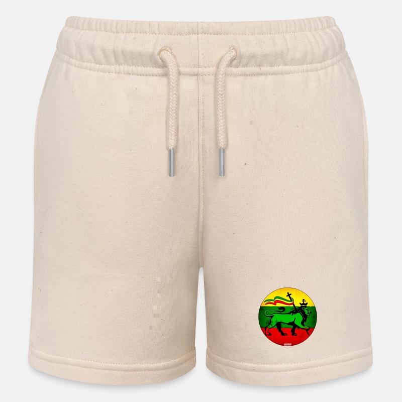 Lion Judah Reggae Flag - Short de jogging enfant bio Stanley/Stella - écru doux