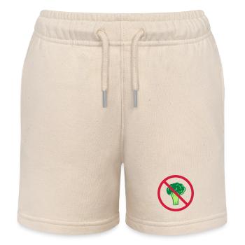 no broccoli prohibited shield zone healthy vitamins - Kids Organic Sweat Shorts by Stanley/Stella - soft Ecru - Front