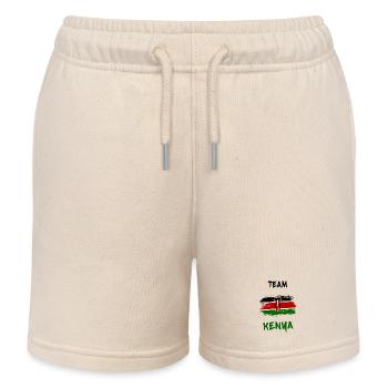 Team Kenya / Kenya Gift Africa Nairobi - Kids Organic Sweat Shorts by Stanley/Stella - soft Ecru - Front