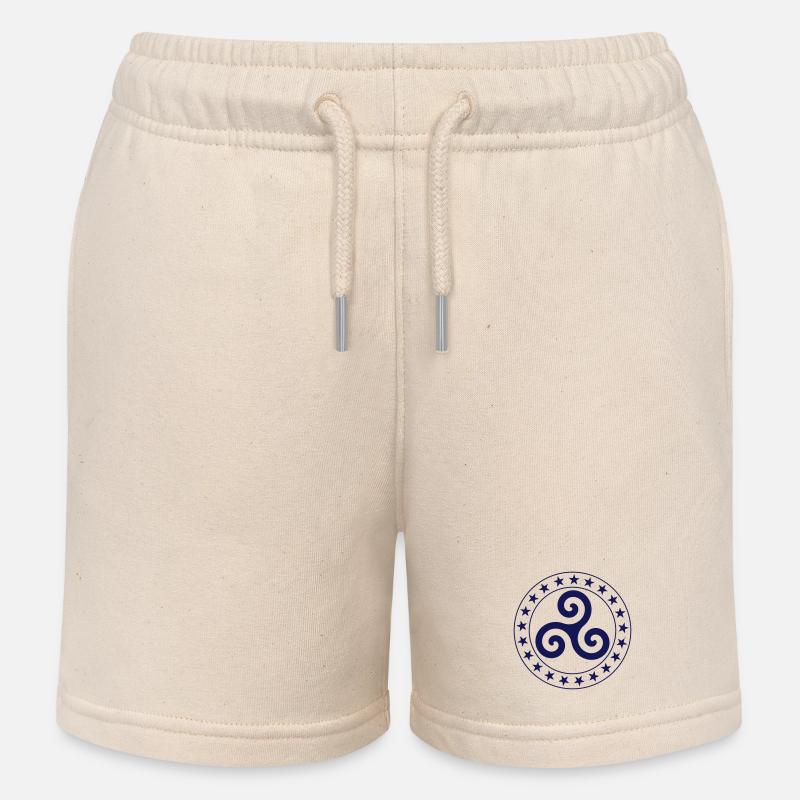 Bretagne / Breizh - Short de jogging enfant bio Stanley/Stella - écru doux