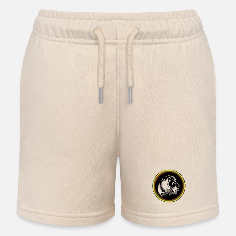 Anneau de roue chromatique Rasta - Short de jogging enfant bio Stanley/Stella - écru doux