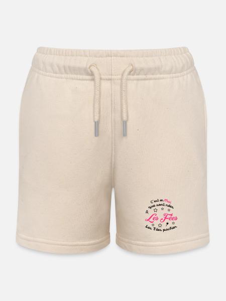 fille / fée / princesse / bébé - Short de jogging enfant bio Stanley/Stella - écru doux