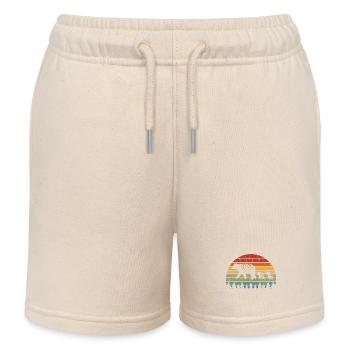 Retro Mama Bear Kids Animal America Nature Gift - Kids Organic Sweat Shorts by Stanley/Stella - soft Ecru - Front
