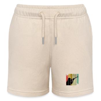 Jagen Jäger Retro - Kinder Organic Joggingshorts Mini Bolter von Stanley/Stella - Natur - Vorne