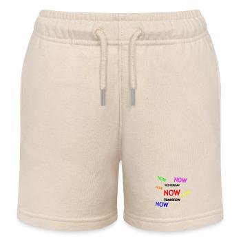 Dynamic Reminder Text Illustration - Kids Organic Sweat Shorts by Stanley/Stella - soft Ecru - Front