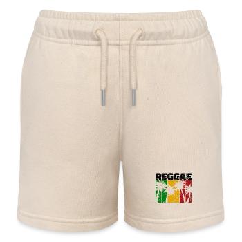 Reggae Caraïbes Jamaïque Reggae Music Music Vintage - Short de jogging enfant bio Stanley/Stella - écru doux - Devant