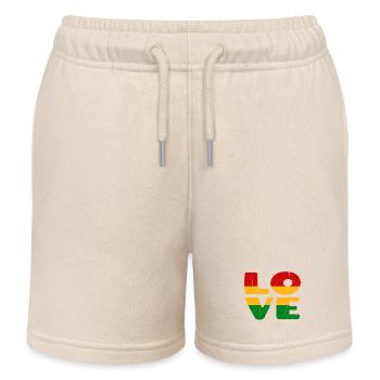 J’aime la Jamaïque Reggae Reggae Musique Rasta - Short de jogging enfant bio Stanley/Stella - écru doux - Devant