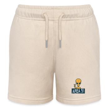 Extraterrestre Paix Area51 T-shirt - Short de jogging enfant bio Stanley/Stella - écru doux - Devant