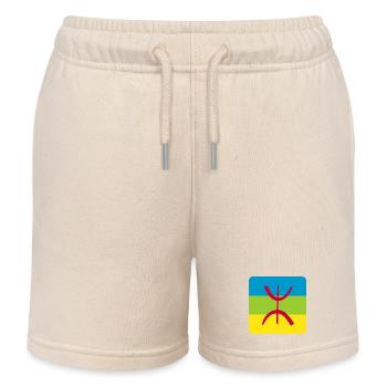 berber flag sticker amazigh ref - Kids Organic Sweat Shorts by Stanley/Stella - soft Ecru - Front