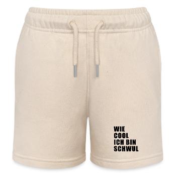 Wie cool, ich bin schwul - Kinder Organic Joggingshorts Mini Bolter von Stanley/Stella - Natur - Vorne