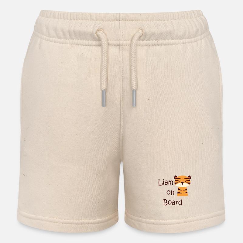 Liam on board - Kinder Organic Joggingshorts Mini Bolter von Stanley/Stella - Natur