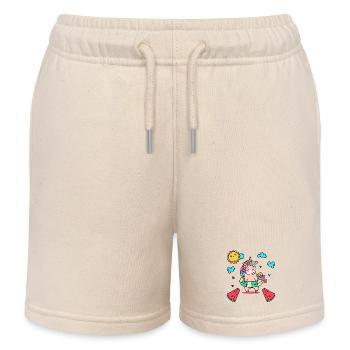 Unicorn vacation swim tire sea beach summer - Kids Organic Sweat Shorts by Stanley/Stella - soft Ecru - Front