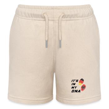 In my DNA Germany and Albania / present - Kids Organic Sweat Shorts by Stanley/Stella - soft Ecru - Front