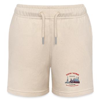NEW YORK 1624 CREATION Louis RUNEMBERG ADAGP - Short de jogging enfant bio Stanley/Stella - écru doux - Devant