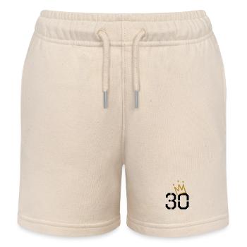 30 years old - 30 crown - 30 birthday - Kids Organic Sweat Shorts by Stanley/Stella - soft Ecru - Front
