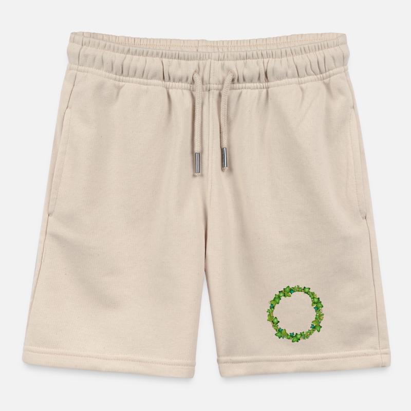 dekorativer Efeu Kranz oder Efeu Rahmen Kinder Organic Joggingshorts Mini Bolter von Stanley/Stella