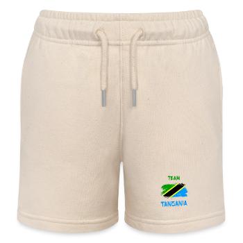 Conception du drapeau de l’équipe tanzanienne - Short de jogging enfant bio Stanley/Stella - écru doux - Devant