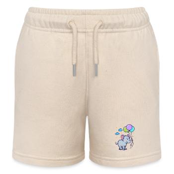 Tier Elefant - Kinder Organic Joggingshorts Mini Bolter von Stanley/Stella - Natur - Vorne