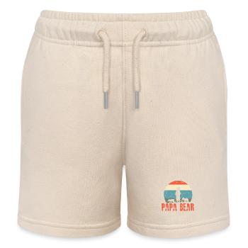 Papa bear - Kinder Organic Joggingshorts Mini Bolter von Stanley/Stella - Natur - Vorne