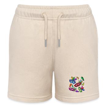 Carnival Carnival Masks Costume - Kids Organic Sweat Shorts by Stanley/Stella - soft Ecru - Front