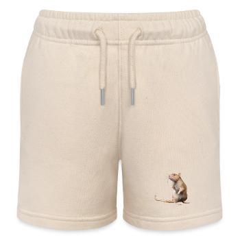 mouse - Kids Organic Sweat Shorts by Stanley/Stella - soft Ecru - Front