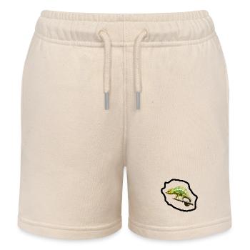 Chameleon vert sur branche - Short de jogging enfant bio Stanley/Stella - écru doux - Devant