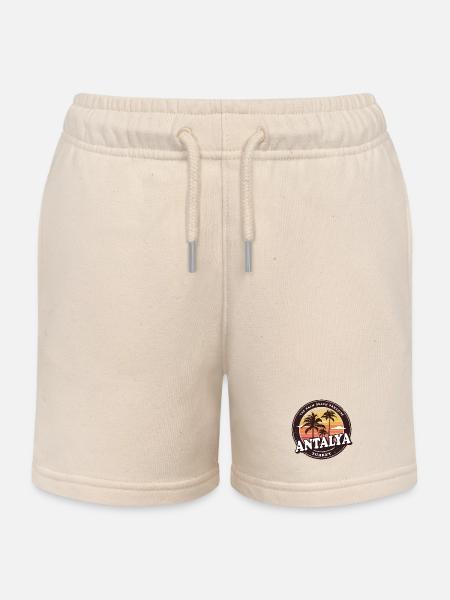Antalya Türkei Vintage Beach Design / Geschenkidee - Kinder Organic Joggingshorts Mini Bolter von Stanley/Stella - Natur