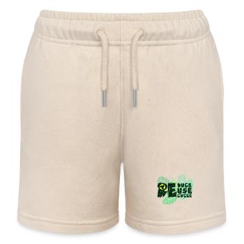Umwelt Erde Recycling Naturschutz Statement - Kinder Organic Joggingshorts Mini Bolter von Stanley/Stella - Natur - Vorne
