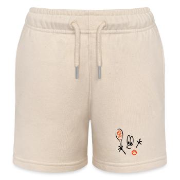Tennis, Tennisball, Comic - Kinder Organic Joggingshorts Mini Bolter von Stanley/Stella - Natur - Vorne