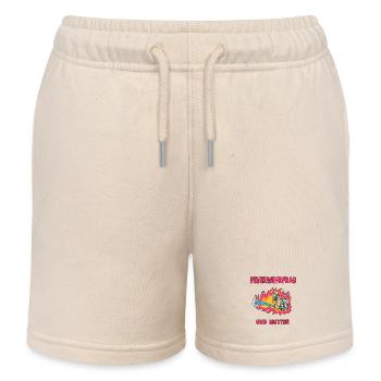 Feuerwehrfrau und Mutter - Kinder Organic Joggingshorts Mini Bolter von Stanley/Stella - Natur - Vorne