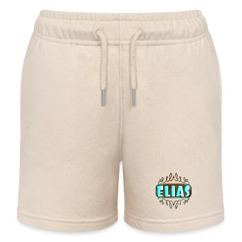 Name Day Gifts Boy First Name ELIAS - Kids Organic Sweat Shorts by Stanley/Stella - soft Ecru - Front