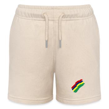Mauritius Fahne Farben - Kinder Organic Joggingshorts Mini Bolter von Stanley/Stella - Natur - Vorne