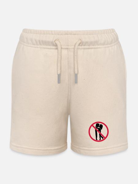 Signe interdit de baiser - Short de jogging enfant bio Stanley/Stella - écru doux