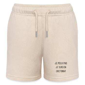 Je peux pas je suis en doctorat - Short de jogging enfant bio Stanley/Stella - écru doux - Devant