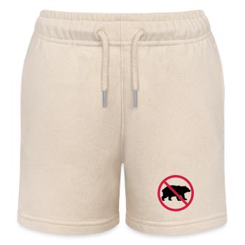 Bär Verboten Schild - Kinder Organic Joggingshorts Mini Bolter von Stanley/Stella - Natur - Vorne
