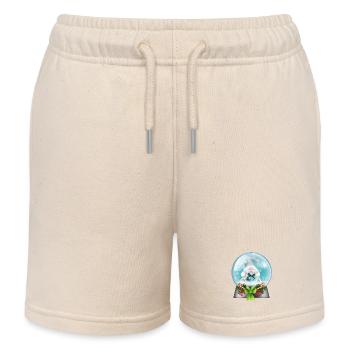Schneekugel Weihnachtsmann mit Zuckerstangen - Kinder Organic Joggingshorts Mini Bolter von Stanley/Stella - Natur - Vorne
