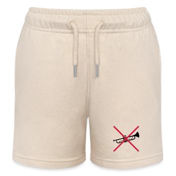 Trompette Bouclier Interdit - Short de jogging enfant bio Stanley/Stella - écru doux - Devant