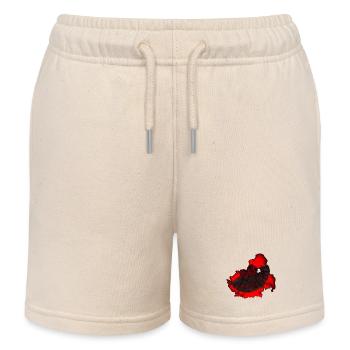 originelle Frauenmode, Fächer mit rosen - Kinder Organic Joggingshorts Mini Bolter von Stanley/Stella - Natur - Vorne