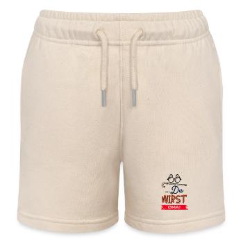 Großmutter Statement Oma Brille Sehschwäche Omi - Kinder Organic Joggingshorts Mini Bolter von Stanley/Stella - Natur - Vorne