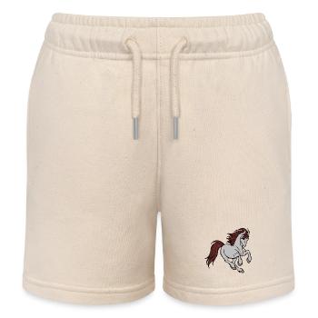Pferdeliebe Galopp Islandpferde Pferde Isländer - Kinder Organic Joggingshorts Mini Bolter von Stanley/Stella - Natur - Vorne