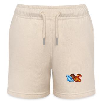 Cool Horses Icelandic Horses Horse Love Gallop - Kids Organic Sweat Shorts by Stanley/Stella - soft Ecru - Front